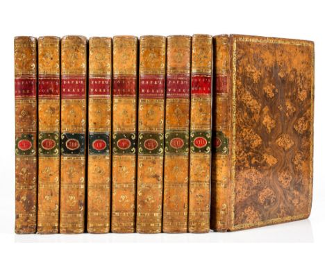 Pope (Alexander) - The Works, With his last Corrections, Additions, and Improvements, [edited by William Warburton], 9 vol., 
