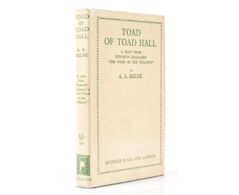 Milne (A.A.) - Toad of Toad Hall,  first edition  ,   original blue cloth with gilt toad on upper cover, t.e.g., dust-jacket,