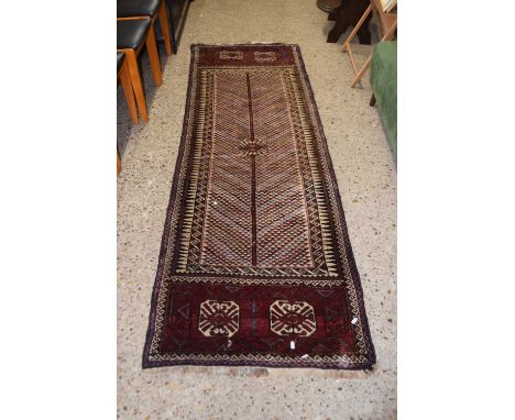 A modern Iranian runner carpet, 255 x 80cm