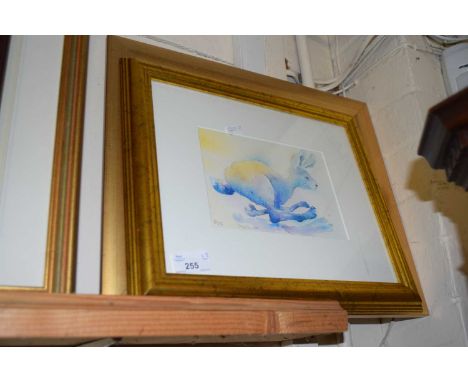 Sheila Gill, limited edition print of Venice and a running hare (2)
