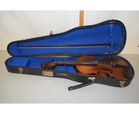 Cased violin with spurious Stradivarius label