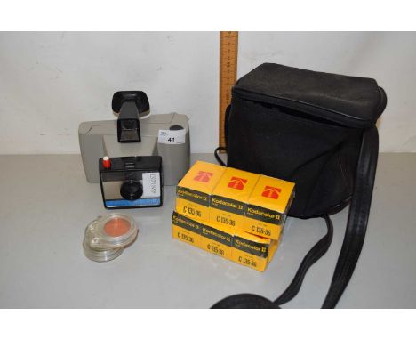 Vintage Polaroid cameras, vintage Kodak films etc