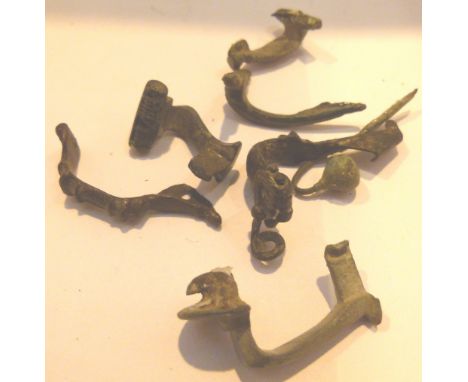 Collection of metal detector finds inlcuding Anglo Saxon cloak pins 