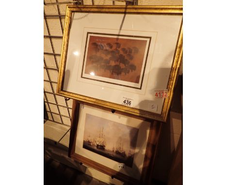 Signed Chee Chee print of Bison and another