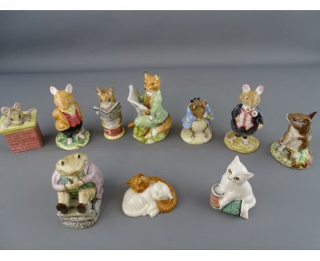 Royal Albert, Royal Doulton and Beswick animal figurines from Beatrix Potter and Brambley Hedge etc