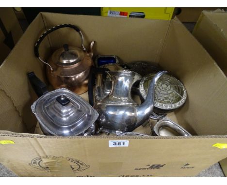 Electroplate tea service, similar items etc