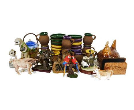 Assorted ceramics to include Wedgwood seriesware plates, i.e. 'The Apple Pickers', in original box, Royal Doulton 'The Blacks