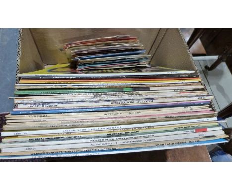 Collection of LPs and 7", mainly easy listening and pop, to include Elvis Hits of the 70's, Diana Ross 'Last Time I Saw Him',