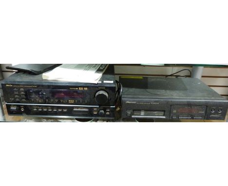 Denon AV surround receiver, model no.AVR-1802 and a Pioneer PD-M406 multi compact disc player (2)&nbsp;
