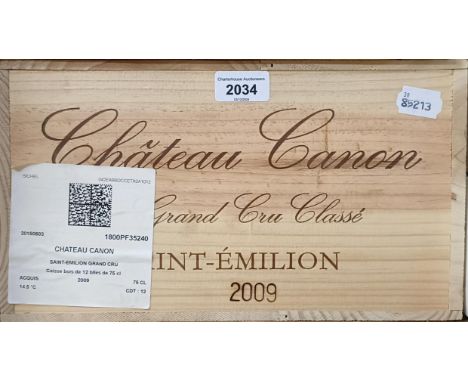 Twelve bottles of Chateau Canon, Saint-Emilion, 1er Grand Cru Classe, 2009 (12)  Provenance: From a West Country House, store