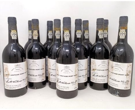 Twelve bottles of vintage port, 1977, Smith, Woodhouse & Co (12)  Provenance: From a West Country House, stored in a temperat