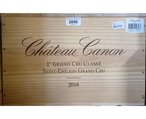 Six magnums of Chateau Canon, Saint-Emilion 1er Grand Cru Classe, 2016 (6)  Provenance: From a West Country House, stored in 