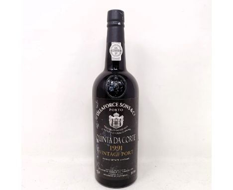 A bottle of 1991 vintage port, Delaforce Sons & CA  Provenance: From a West Country House, stored in a temperature and humidi