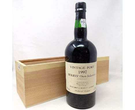 A magnum of vintage port, Berry's Own Selection, 1997, bottled in 1999, produced and bottled by Warre  Provenance: From a Wes