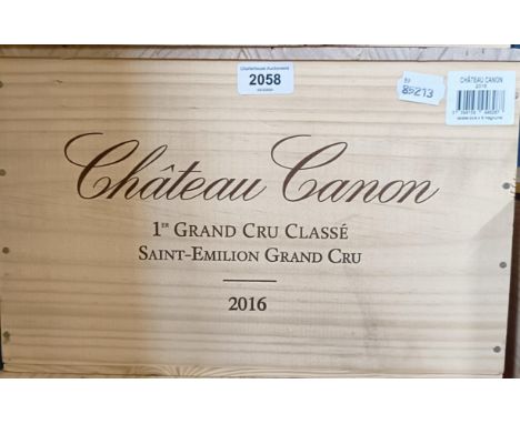 Six magnums of Chateau Canon, Saint-Emilion 1er Grand Cru Classe, 2016 (6)  Provenance: From a West Country House, stored in 