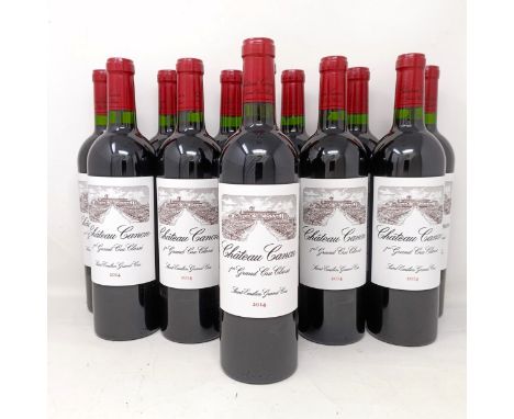 Twelve bottles of Chateau Canon, Saint-Emilion 1er Grand Cru Classe, 2014 (12)  Provenance: From a West Country House, stored