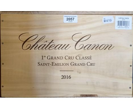 Six magnums of Chateau Canon, Saint-Emilion 1er Grand Cru Classe, 2016 (6)  Provenance: From a West Country House, stored in 