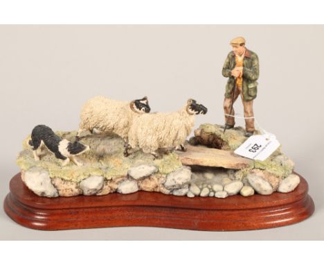 Border Fine Arts model 'Sheep crossing over the river'CONDITION REPORT:465/1500 M Ayres good condition 