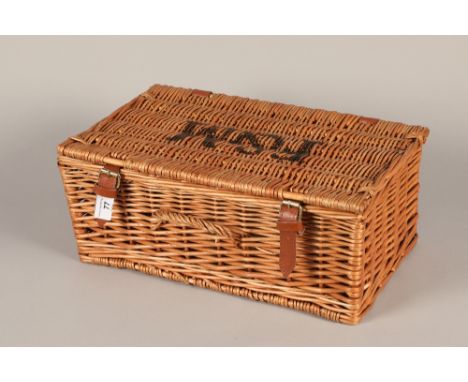 Fortnum and Manson wicker hamper; 41cm long 