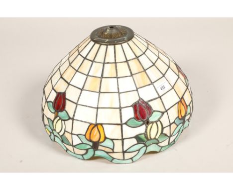 A large Tiffany style lamp shade 