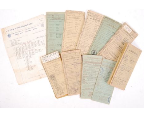 A collection of assorted 1940's to 1950's Vehicle Registration Books largely owned by a Bristol gentlemen residing in St Geor