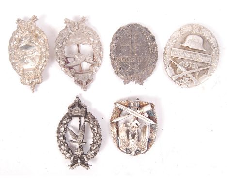 A collection of 6x WWI &amp; WWII related German military badges and awards. To include; WWI First World War Pilot's badge, W