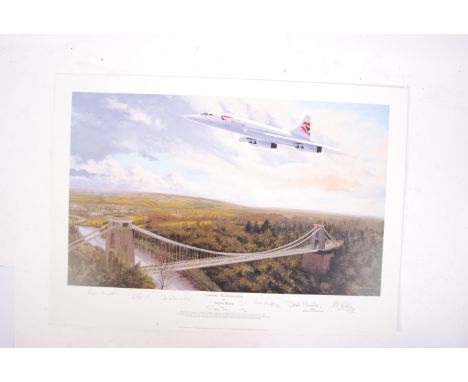 ' Concorde - The Homecoming ' by Stephen Brown. Signed limited edition print No. 223/400. Depicts Concorde's final flight ove