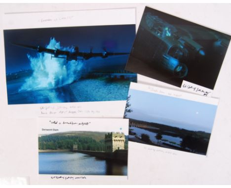 Dambuster George Johnny Johnson autograph collection; a selection of 4x autographed photographs by last surviving Dambuster G