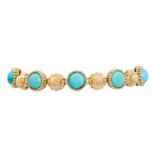 Armband mit runden Türkiscabochons