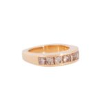 Ring mit 7 Prinzessdiamanten zus. ca. 2,1 ct,