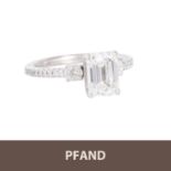 PFANDAUKTION - Ring mit Emerald cut Diamant von 1,50 ct,