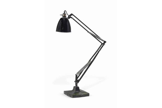 An Hermes Anglepoise Desk Lamp Circa 1940 Stamped Paris To An Hermes Anglepoise Desk Lamp Circa 1940 Stamped Paris To Base Chromed Metal With Painte