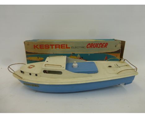 A boxed Sutcliffe Model of a Kestrel electric cruiser.