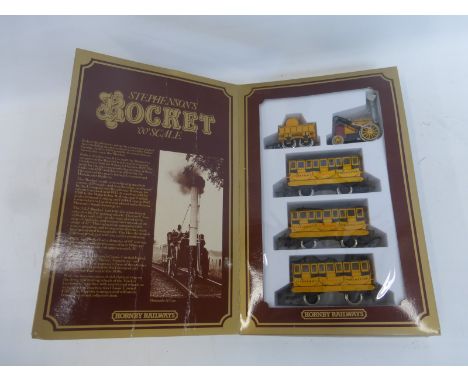 A Hornby 00 scale Stephenson's Rocket set, unused.