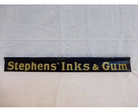 A rare Stephens' Inks & Gum shelf strip, 19 x 2 1/2".