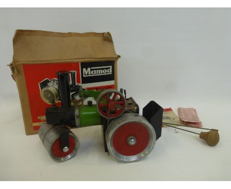 A cast Mamod S.R.1 Steam Roller (play worn) in original box.