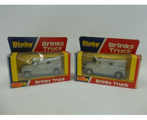 Dinky Toys - 275 Brinks Truck, ex toy shop new old stock, and another model with damaged inner card packaging.