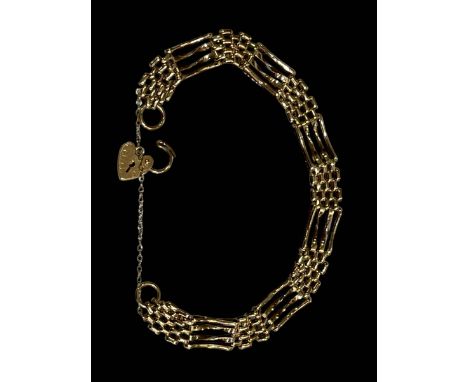 9 carat gold gate bracelet.