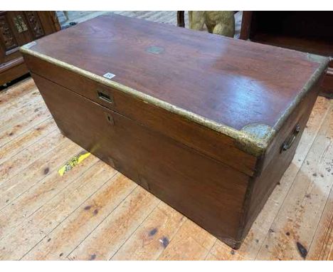 Brass bound camphorwood trunk, 44cm by 95cm by 45cm.