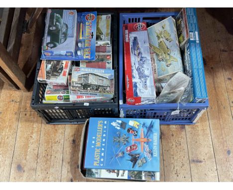 Quantity of model kits including Revell, Airfix, Modellers Books, etc.
