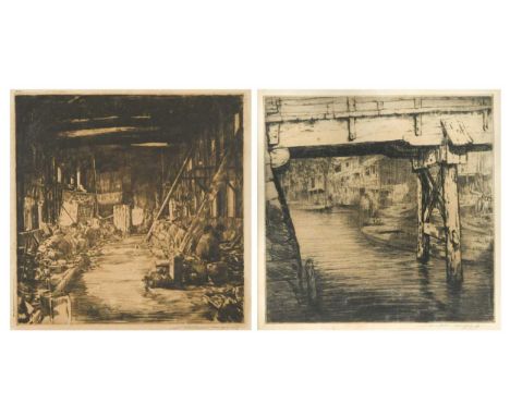Mortimer Luddington Menpes RI RBA RE (Australian/British, 1855-1938) Japanese bronze workershand-signed in pencil to marginet