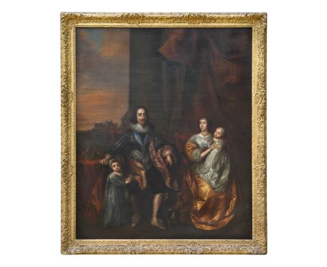 After Sir Anthony van Dyck  Group Portrait of King Charles I and Queen Henrietta Maria with their two eldest children, Prince