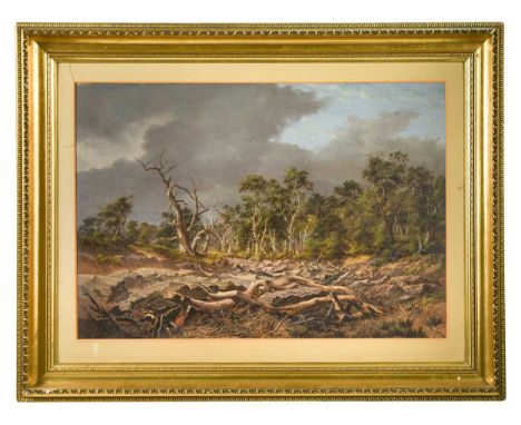 James Waltham Curtis (Australian, 1839-1901) Creek in the Western District in Summer, Victoriasigned 'J W Curtis' and dated (