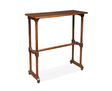 A small mahogany console table, 19th century, the rectangular top on turned legs with ball feet81.5 x 74 x 32cm