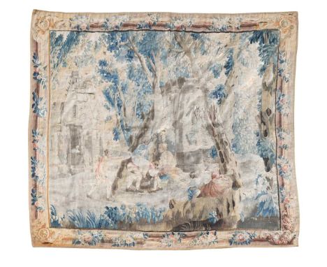 Le cheval fondu, an Aubusson tapestry, 18th century, after a design by Jean-Baptiste Huet or Jacques-Nicolas Julliard from th