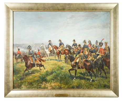 Paul Emile Léon Perboyre (French, 1851-1929)  Napoleon I (1769-1821) and his General Staff on the morning of the Battle of Je
