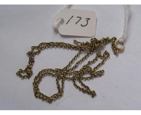 15ct gold fine link chain 4.3g      