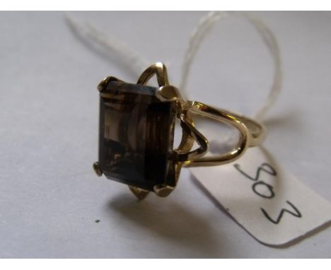 Large 9ct mounted square stone set  dress ring approx size Q      