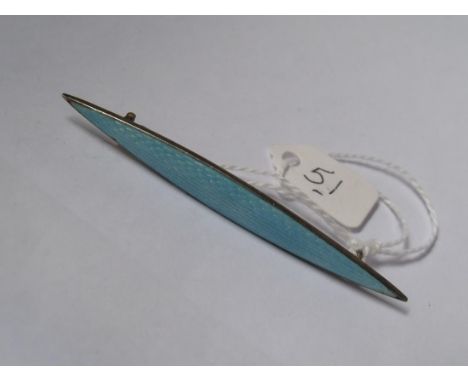 Blue enamel brooch       