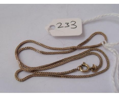 9ct box link chain 16” long 3.3g     